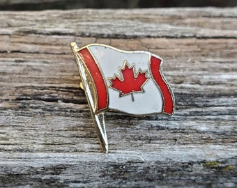Vintage Canadian Flag Pin. Gift For Birthday, Anniversary, Mom, Dad. Collectable