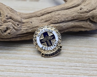 Vintage Certified Nursing Assistant Pin. Caduceus Pin. Nursing Gift. Nurse Pin. Medical Pin. CNA Pin.
