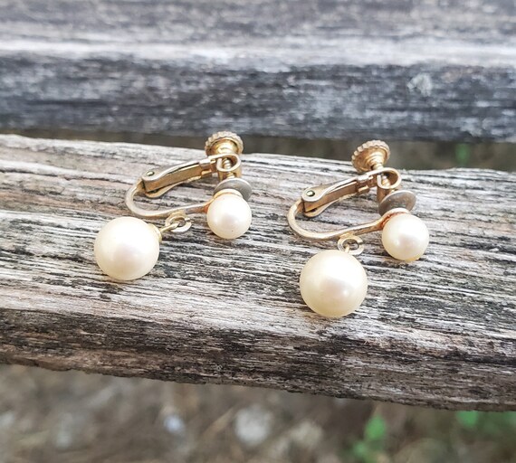 Vintage Pearl Earrings Screw On. Gift for Mom Bride Bridesmaid Wedding Anniversary Christmas Birthday. Marvella Earrings Etsy Canada