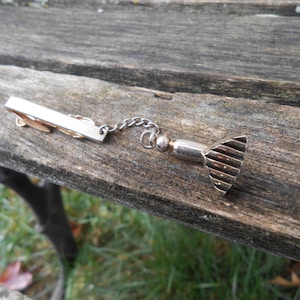 Vintage Gold Tie Tack & Clip. Gift For  Men, Groomsmen Gift, Dad.
