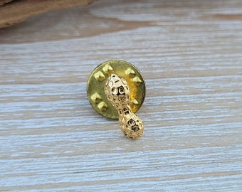 Vintage Peanut Pin. Funny Gift, Birthday Gift. Gold Peanut Pin. Gift For Her, Gift For Him.