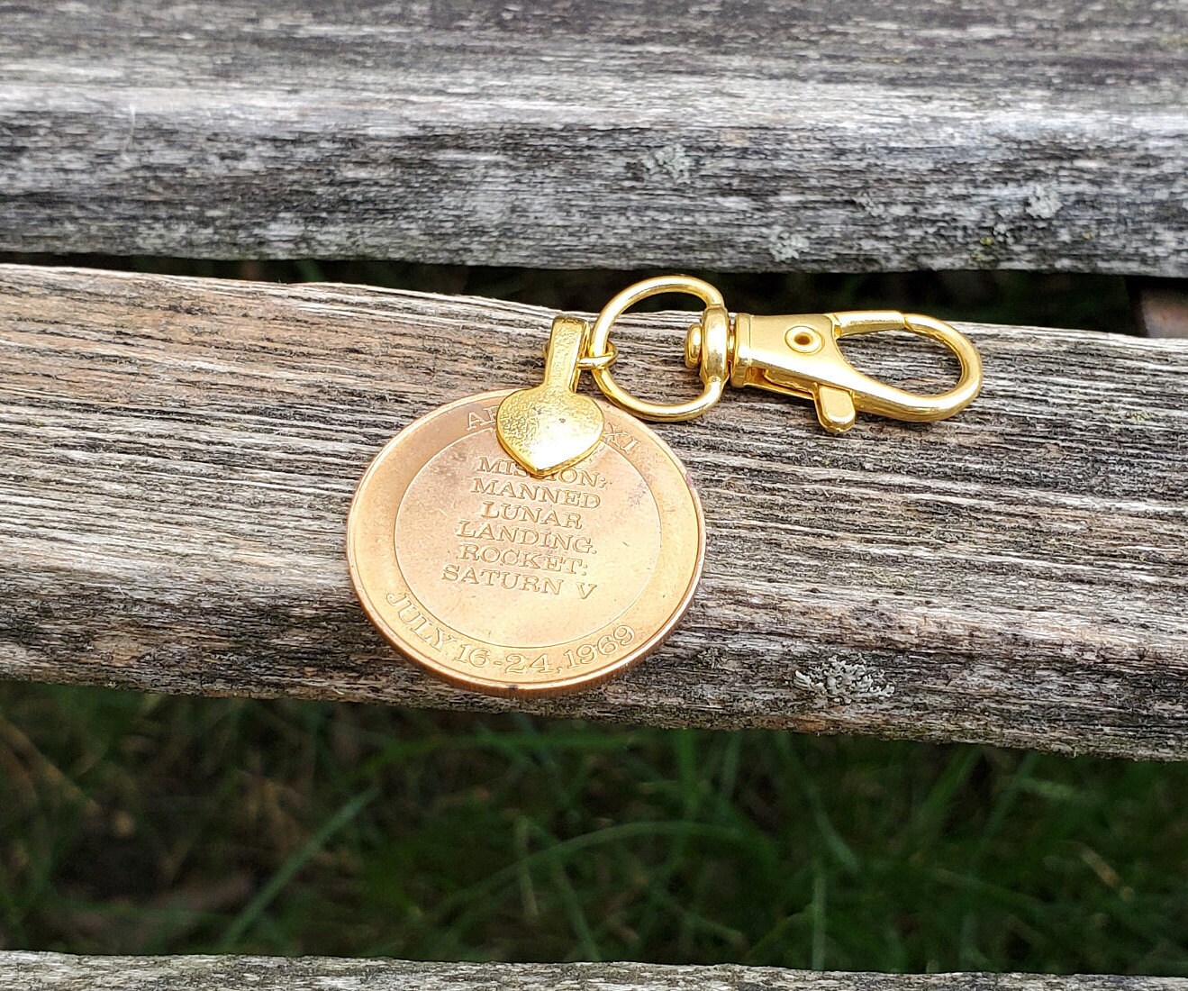 Vintage Apollo Coin Keychain. NASA Keychain. Collectable - Etsy UK