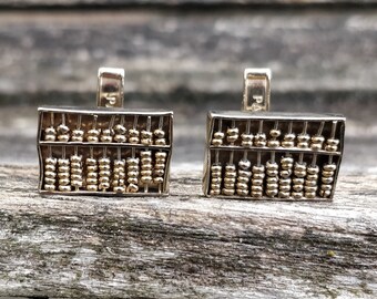 Vintage Abacus Cufflinks. Gift For Groom, Groomsmen, Dad, Wedding, Anniversary, Christmas.