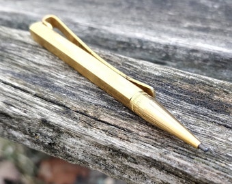 Vintage Pencil Tie Clip. Gift For Dad, Groom, Groomsmen, Wedding, Anniversary, Christmas, Birthday, Father's Day.