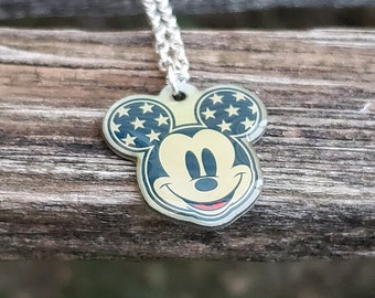 Vintage Mickey Mouse Necklace. Gift For Anniversary, Christmas, Birthday, Mother's Day, Kids.