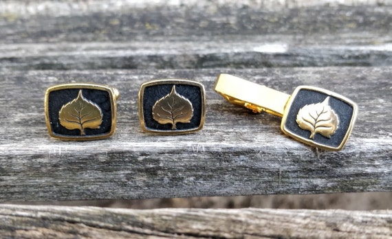 Dad Leaf Cufflinks Groom Vintage Silver Engraved Cufflinks Gift For Groomsmen