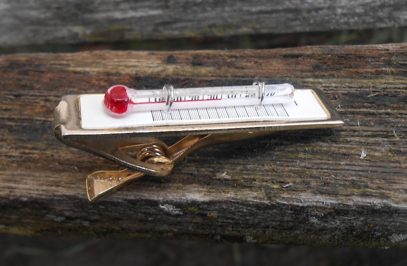 Vintage Thermometer Tie Clip. Gift for Dad Groom Groomsmen Etsy