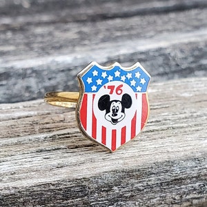 Vintage Mickey Mouse Ring. Bicentennial 1976. Gift For Anniversary, Christmas, Birthday, Kids, Boys, Girls.
