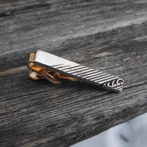 Vintage Gold Tie Clip. Gift For Dad, Groom, Groomsmen, Wedding, Anniversary, Christmas, Birthday, Father&#39;s Day.