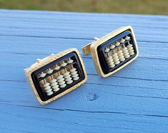 Vintage Abacus Cufflinks. Gift For Groom, Groomsmen, Dad, Wedding, Anniversary, Christmas, Birthday, Father's Day.