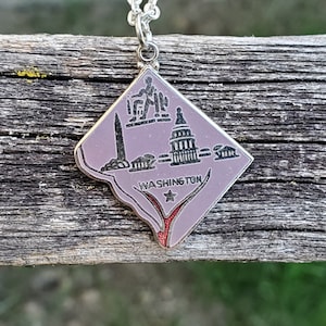 Vintage Washington D.C.-ketting. Cadeau voor vader, moeder, jubileum, kerst, verjaardag, verzamelitem Americana. Washington-ketting
