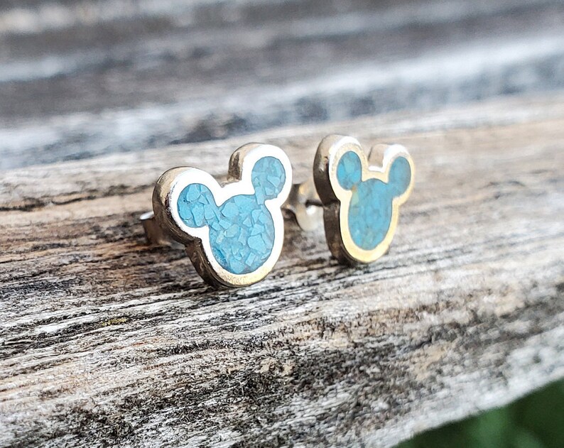 Gift For Mom Bride Vintage Blue Mickey Earrings Bridesmaid Wedding Mother/'s Day. Anniversary Wedding Christmas Birthday