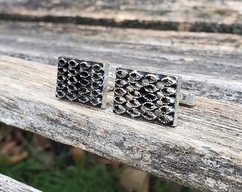 Vintage Silver Cufflinks. Grate Cufflinks. Gift For Groomsmen, Groom, Dad, Wedding, Anniversary, Christmas, Birthday, Father's Day.