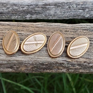 Vintage Victorian Cufflinks. Gift For Dad, Anniversary, Birthday, Groom