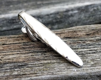 Vintage Silver Tie Clip. Gift For Dad, Groom, Groomsmen, Wedding, Anniversary, Christmas, Birthday.