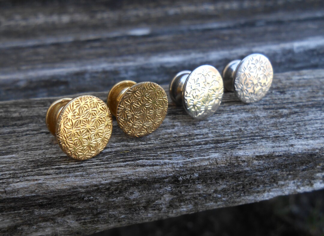 Vintage Gold & Silver Shirt Studs. Gift for Dad, Groom, Groomsmen