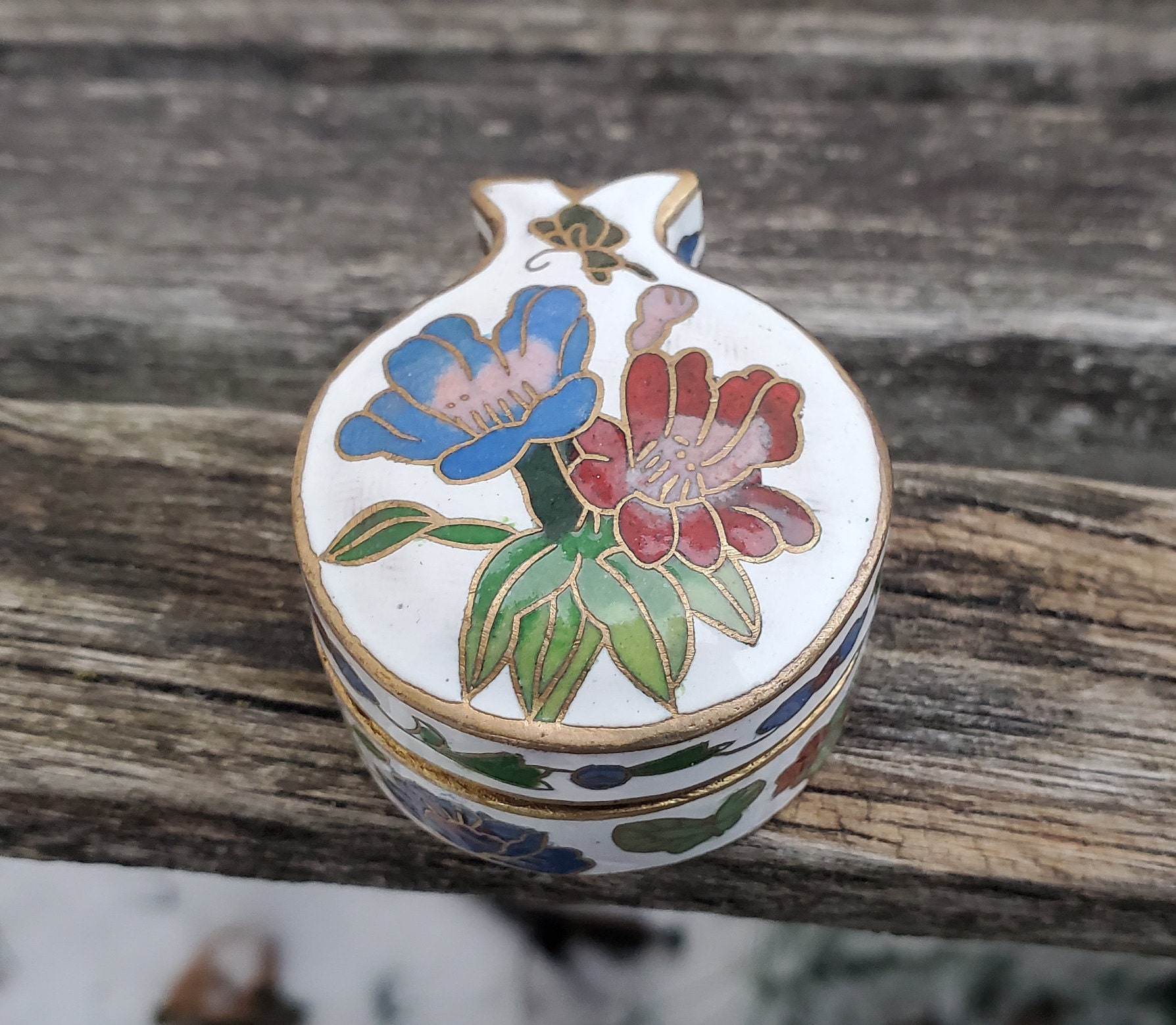 Vintage Cloisonne Trinket Box. Gift for Mom Bride Etsy