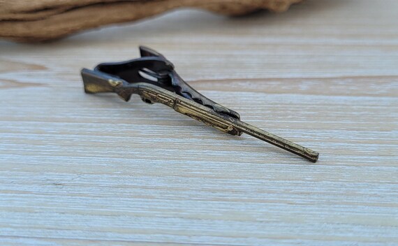 Vintage Rifle Tie Clip. Gift For Dad, Groom, Groo… - image 4