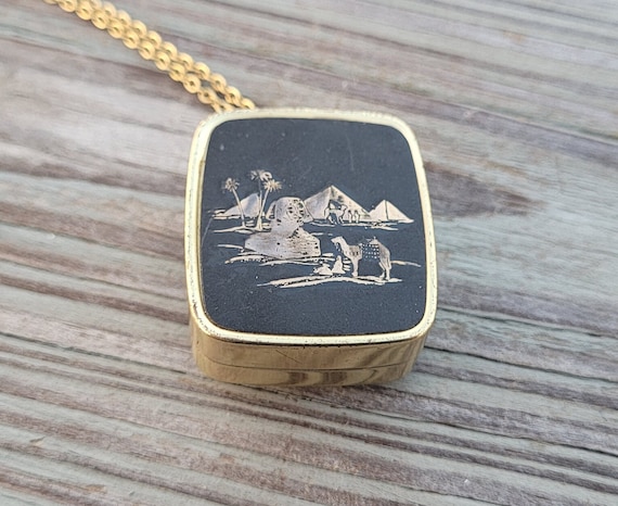 Vintage Music Box Pendant. Damascene. Gift For Mo… - image 2