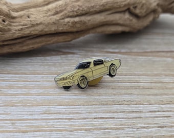Spilla vintage Ford Mustang Boss del 1970. Spilla per auto, automobile. Regalo per papà, regalo di anniversario, regalo per mamma. Oggetto da collezione americano.