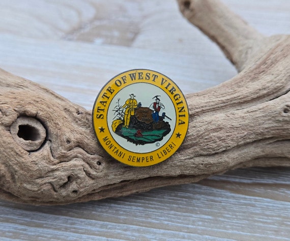 Vintage West Virginia Pin. State Seal. Gift for D… - image 1