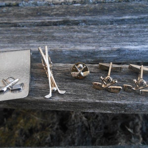 Vintage Golf Set: Cufflinks, Money Clip, Tie Clip, Tie Tack. Gift For Dad, Groom, Groomsmen, Wedding, Anniversary, Christmas, Birthday.