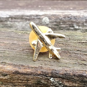 Spilla vintage per aereo. Spilla per cravatta a forma di jet. Regalo per testimoni dello sposo, sposo, papà, regalo per piloti. Militare. Spilla per cravatta per aereo