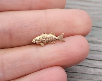 Vintage Tiny Fish Pin. Gift For Dad, Mom, Anniversary, Birthday, Christmas. Fishing Pin