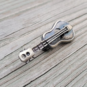 Vintage Guitar Pin. Anniversary, Gift For Dad, Groom, Birthday Gift, Musician. Guitar Brooche