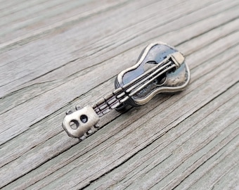 Vintage Guitar Pin. Anniversary, Gift For Dad, Groom, Birthday Gift, Musician. Guitar Brooche