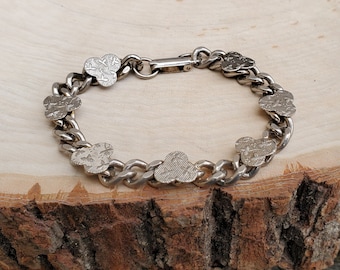 Pulsera de plata vintage. Regalo para mamá, aniversario, cumpleaños, Navidad y para mujer.