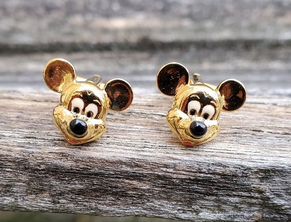 Wedding Groomsmen Vintage Mickey Mouse Cufflinks Groom Birthday Gift For Dad Anniversary Christmas.