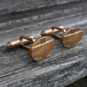 Vintage Gold Cufflinks. Gift For Dad, Groom, Groomsmen, Wedding, Anniversary, Birthday, Christmas, Father&#39;s Day.