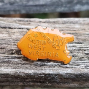 Vintage West Virginia Pin. Gift for Dad, Mom, Anniversary, Christmas, Birthday, Collectable Americana.