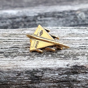 Vintage Militär Kampfjet Pin. Flugzeug Pin. Geschenk Papa, Jubiläum, Geburtstag, Weihnachten. Pilot. USAF