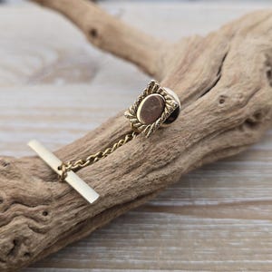 Vintage Gold Tie Tack. Gift For Dad, Groom, Anniversary, Birthday. Gold Square