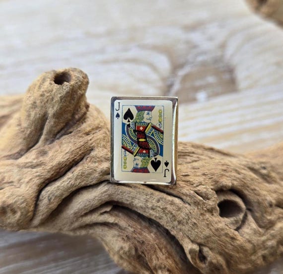Vintage Jack Of Spades Pin. Card Pin. Gift For Him, Christmas, Anniversary, Birthday. Vegas, Card Game