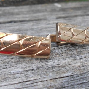 Vintage Gold Abstract Cufflinks. Gift For Dad, Birthday, Anniversary, Groom, Groomsmen