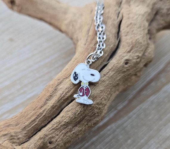 Vintage Snoopy Necklace. Flying Ace. Gift for Dad, Mom, Kids