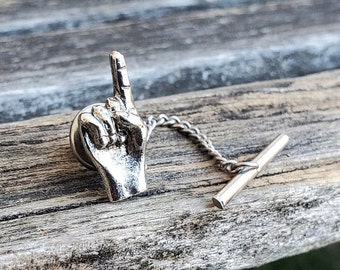 Vintage Hand Pin. Number One. Gift For Mom, Anniversary, Birthday. Sign Language Letter D