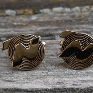 Gemelos vintage con monograma "N". Regalo para papá, hermano, esposo, aniversario, cumpleaños o boda.