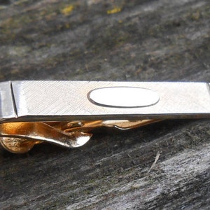 Vintage Gold Tie Clip. Gift for Men, Dad, Groom, Groomsmen, Wedding, Anniversary, Birthday