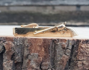 Vintage Colt Gun Tie Clip. Colt Frontier Six Shooter. Gift For Dad, Groom, Groomsmen, Wedding, Birthday, Anniversary, Christmas