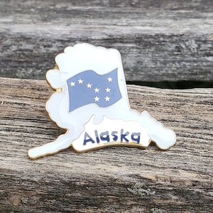 Pin vintage de Alaska. Regalo para papá, mamá, aniversario o Navidad. Americana coleccionable.