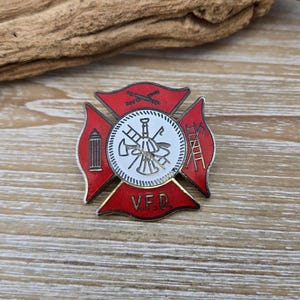 Vintage Volunteer Fire Department Bolo Clip. Gift for Dad, Mom, Birthday, Anniversary, Christmas. Firefighter Gift