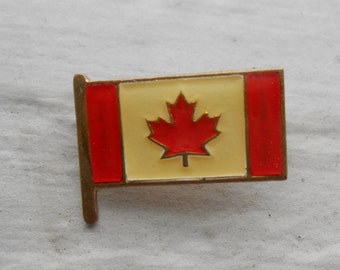 Vintage Canadian Flag Pin. Gift For Anniversary, Birthday. Canada, Maple Leaf