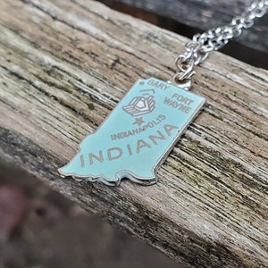 Vintage Indiana-ketting. Cadeau voor vader, moeder, jubileum, kerst, verjaardag, verzamelitem Americana. Indiana-hanger