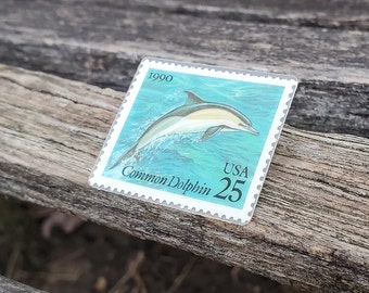 8x クジラとイルカ シーライフ 1990 25セント 未使用郵便切手