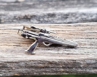 Vintage Gun Tie Clip. Gift For Dad, Groom, Groomsmen, Wedding, Birthday, Anniversary, Christmas, Father's Day.