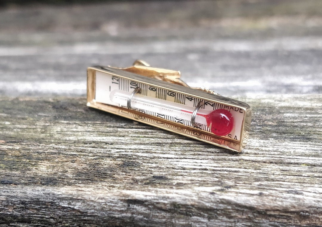 Vintage Thermometer Tie Clip. Gift for Dad Groom Groomsmen Etsy